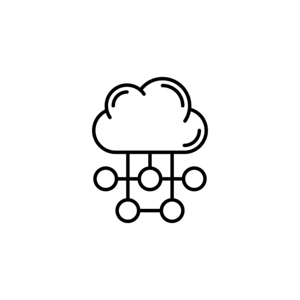 Cloud Connection Symbol Vektor Logotyp — Stockvektor