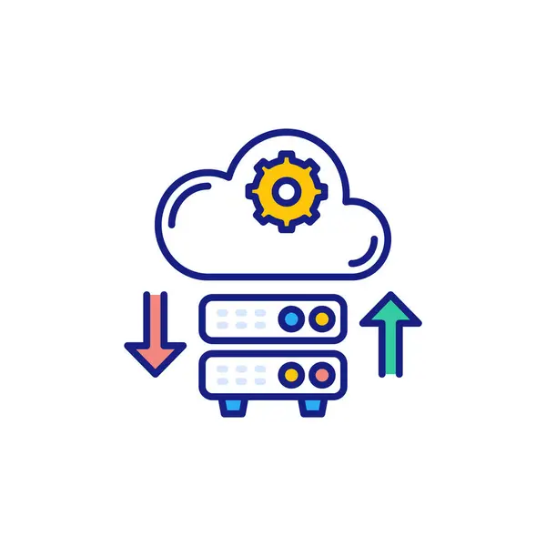 Icono Cloud Computing Vector Logotipo — Archivo Imágenes Vectoriales