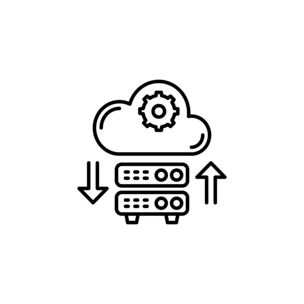 Ikona Cloud Computing Vektoru Logotyp — Stockový vektor