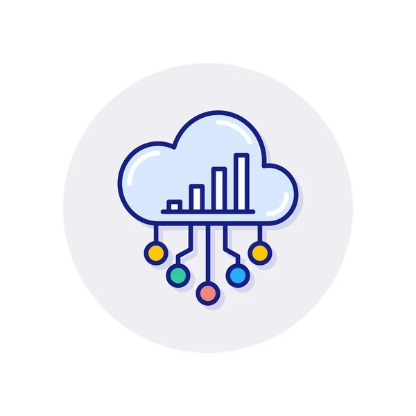 Cloud Testing Icono Vector Logotipo — Archivo Imágenes Vectoriales