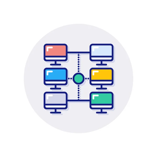 向量中的计算机网络图标 标识类型 — 图库矢量图片