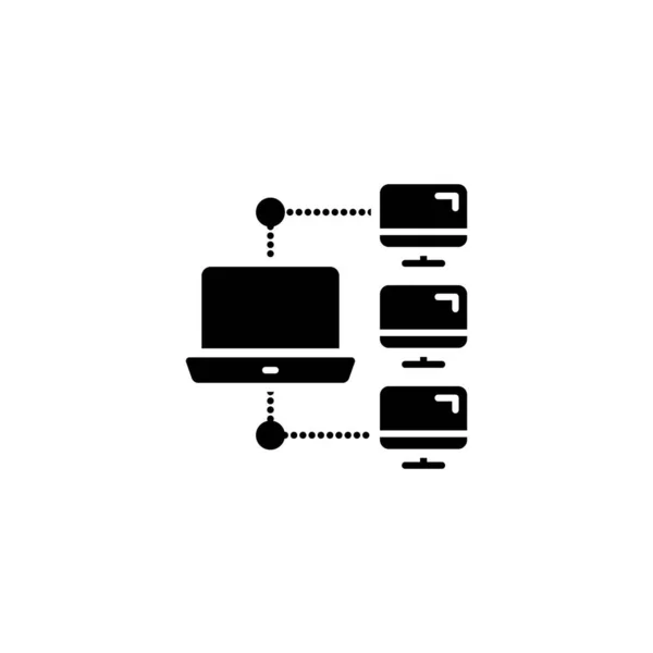 Icône Virtualisation Vecteur Logotype — Image vectorielle
