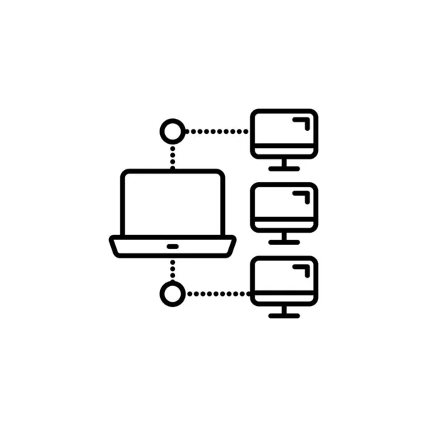 Icône Virtualisation Vecteur Logotype — Image vectorielle