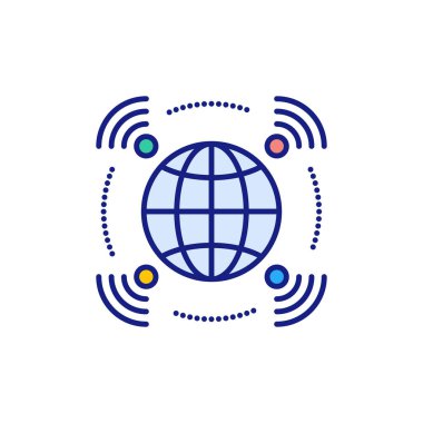 Yayın simgesi vektörde. Logotype