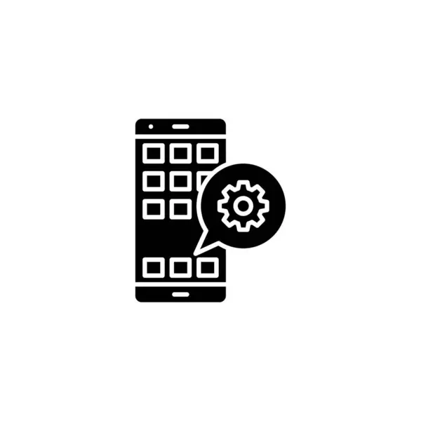 Mobile Apps Icône Développement Dans Vecteur Logotype — Image vectorielle