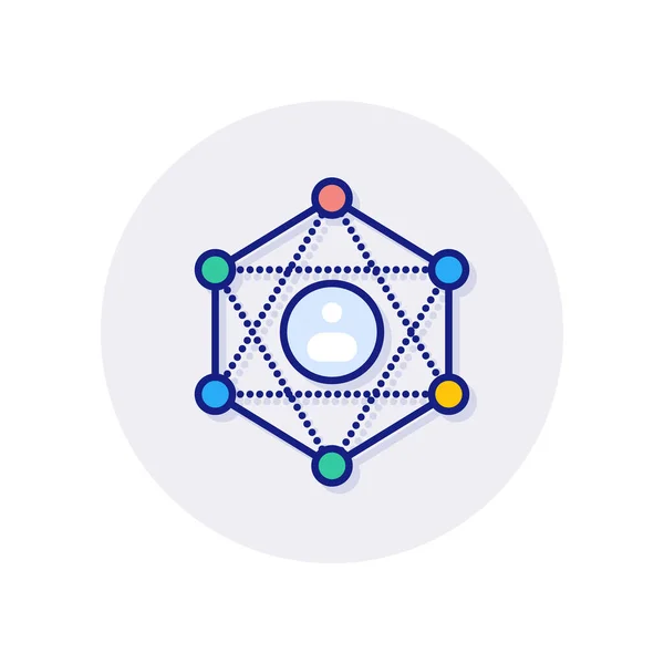 Εικονίδιο Κοινωνικού Δικτύου Διάνυσμα Λογότυπο — Διανυσματικό Αρχείο
