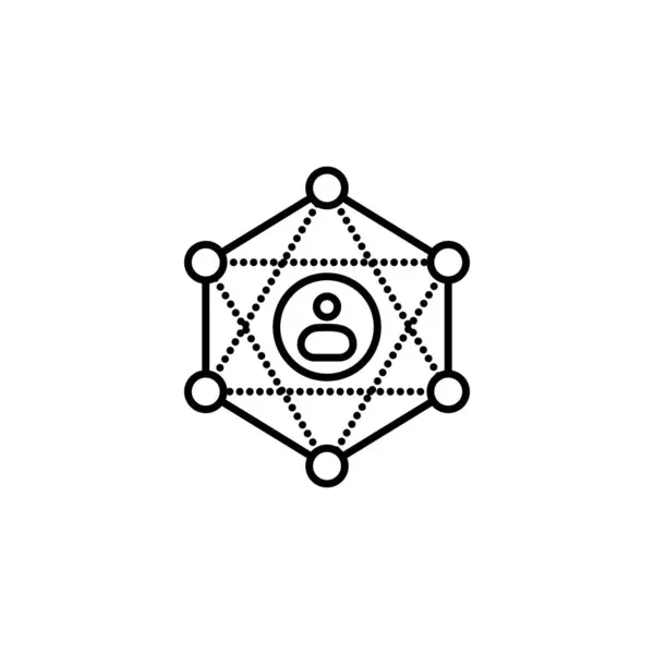 Das Symbol Des Sozialen Netzwerks Vektor Logotyp — Stockvektor