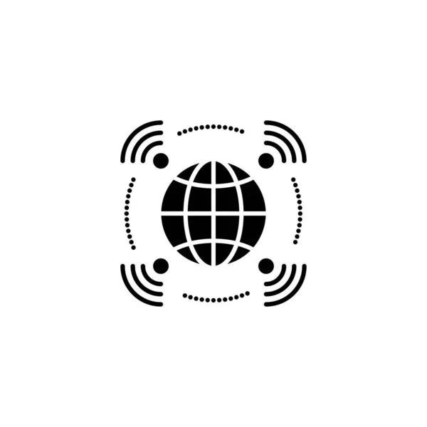 Icône Diffusion Vecteur Logotype — Image vectorielle