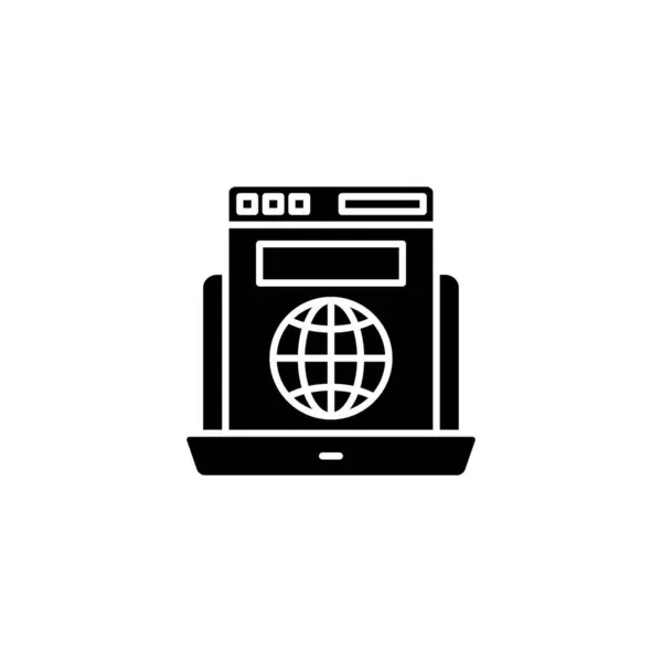 Icono Internet Vector Logotipo — Archivo Imágenes Vectoriales