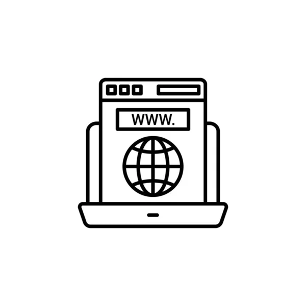 Icône Internet Vecteur Logotype — Image vectorielle