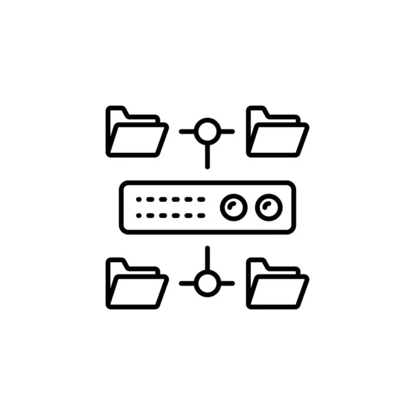 Ikon Struktur Data Dalam Vektor Logotype - Stok Vektor