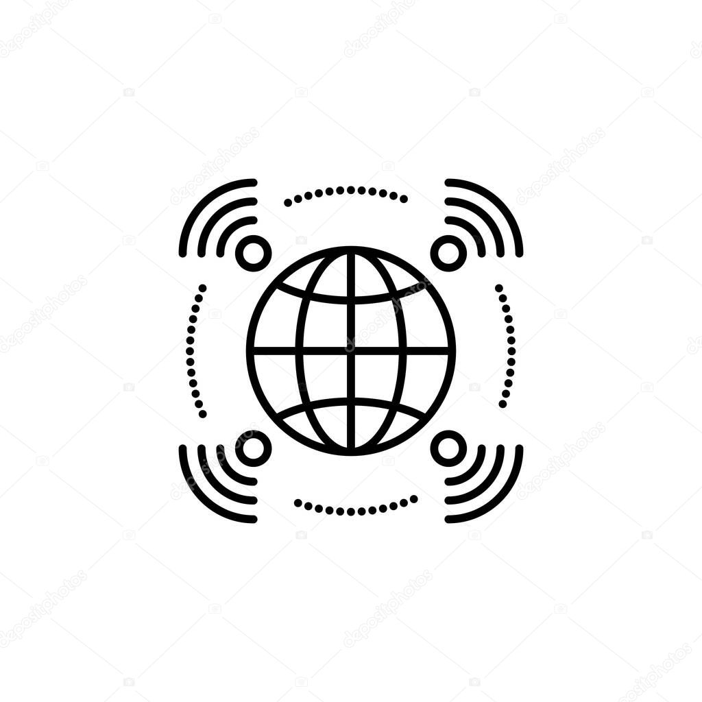 Broadcasting icon in vector. Logotype
