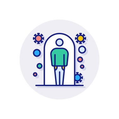 Vektör içinde gözlem simgesi. Logotype