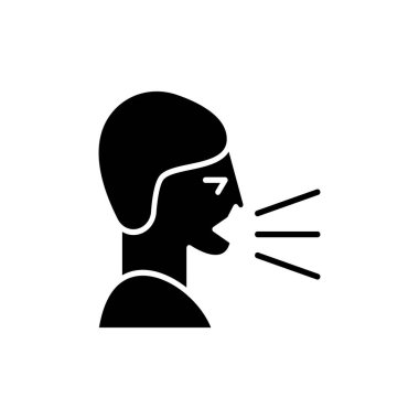 Öksürük ikonu. Logotype