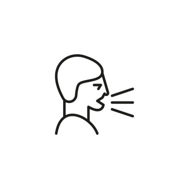 Öksürük ikonu. Logotype