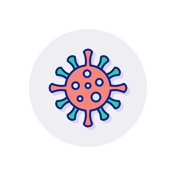 Ícone Coroonavírus Vetor Logotipo — Vetor de Stock