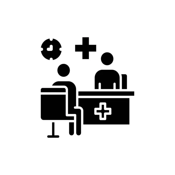 Doctor Checkup Icon Vector Logotype — Stock Vector