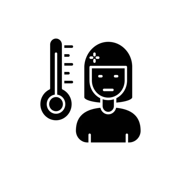 Hőmérséklet Ellenőrző Ikon Vektorban Logotípus — Stock Vector