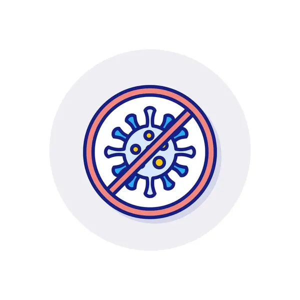 Icona Coronavirus Nel Vettore Logotipo — Vettoriale Stock