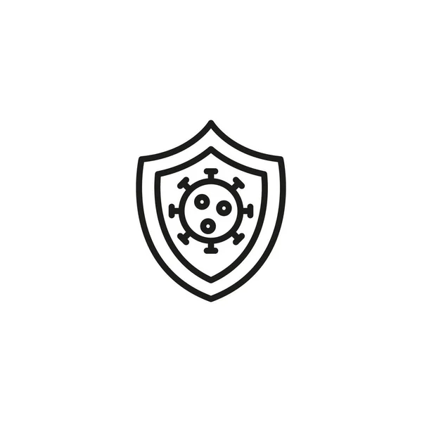 Icono Protección Contra Coronavirus Vector Logotipo — Vector de stock