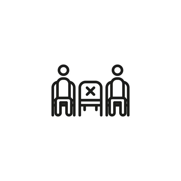 Mantieni Icona Distanza Nel Vettore Logotipo — Vettoriale Stock