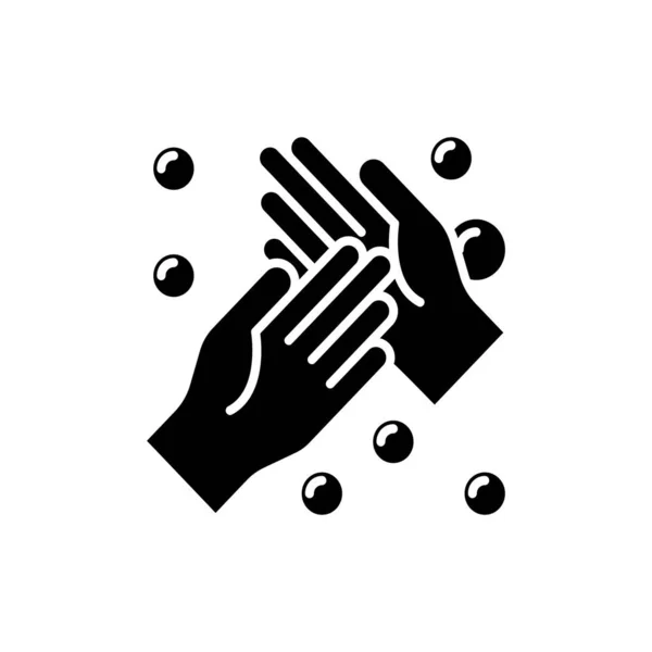 Händewaschen Mindestens Sekunden Vektor Logotyp — Stockvektor