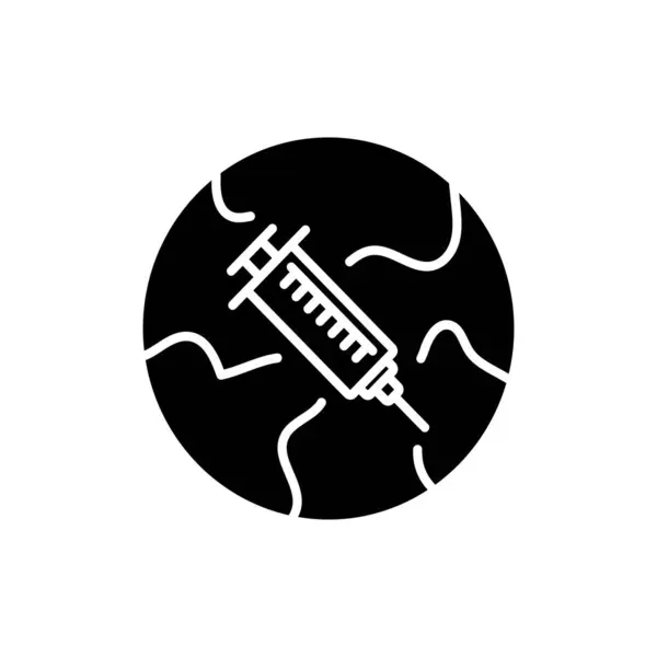 Global Vaccinationsikon Vektor Logotyp — Stock vektor