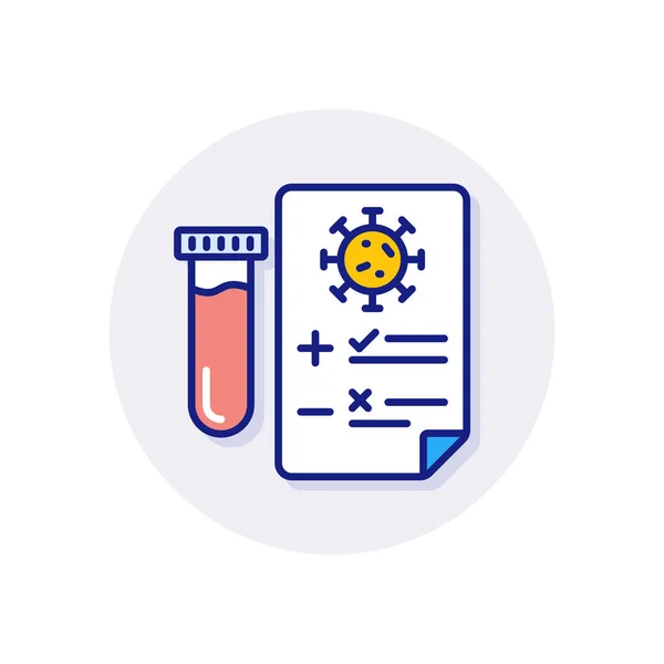 Teste Ícone Resultados Vetor Logotipo —  Vetores de Stock