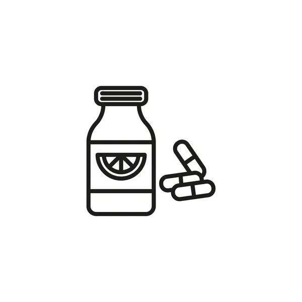 Icône Vitamines Dans Vecteur Logotype — Image vectorielle