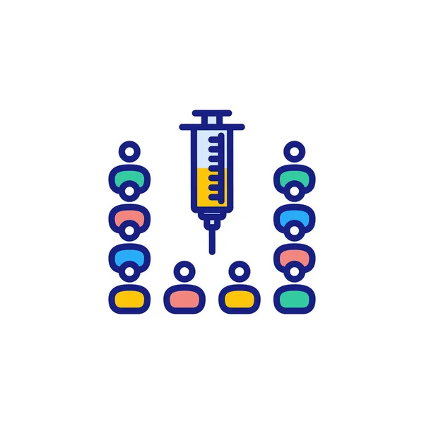 Massvaccinationsikonen Vektor Logotyp — Stock vektor