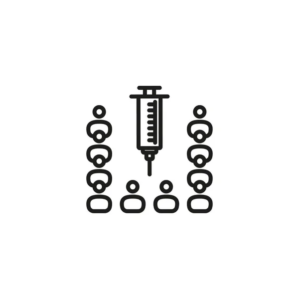 Значок Масової Вакцинації Векторі Логотип — стоковий вектор