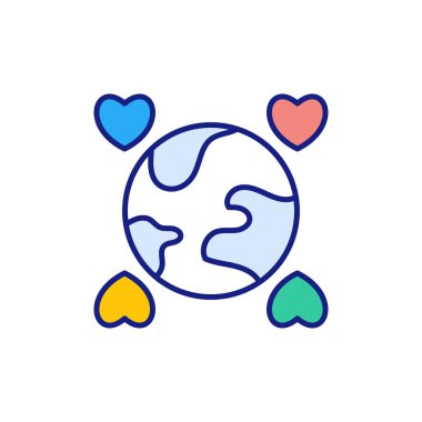 Aşk Gezegeni ikonu. Logotype