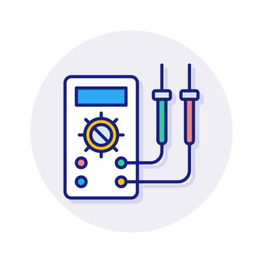 Ohmmetre simgesi vektörde. Logotype