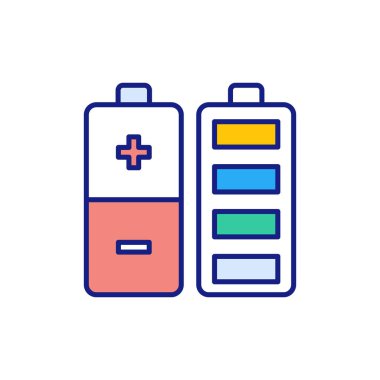 Batarya simgesi vektörde. Logotype