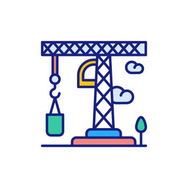 Yapı simgesi vektörde. Logotype