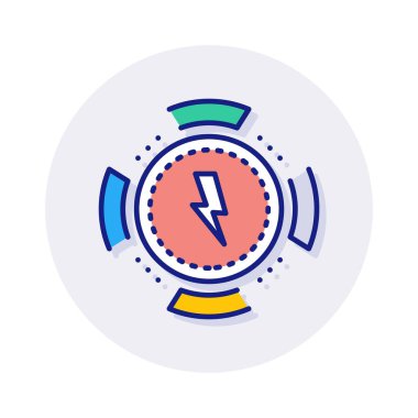 Vektör olarak yenilenebilir enerji simgesi. Logotype