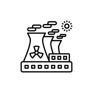 Nükleer güç ikonu vektörde. Logotype