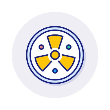 Vektör içinde radyoaktif simge. Logotype