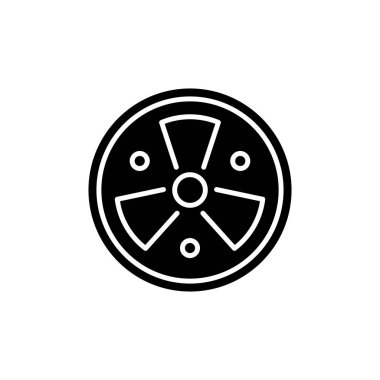 Vektör içinde radyoaktif simge. Logotype