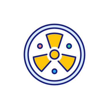 Vektör içinde radyoaktif simge. Logotype