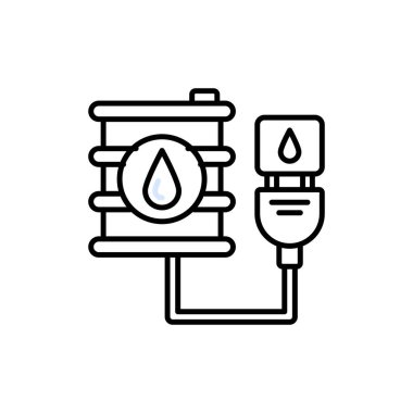 Yağ Rafineri ikonu vektörde. Logotype