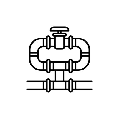 Petrol Boru Hattı simgesi vektörde. Logotype
