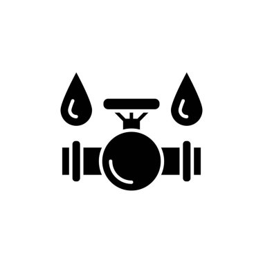 Yağ vanası simgesi vektörde. Logotype