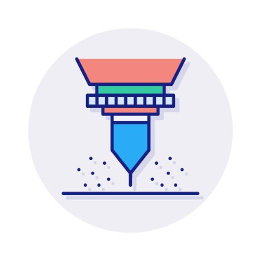 Lazer vektör kesme simgesi. Logotype