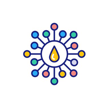 Yağ molekül simgesi vektörde. Logotype