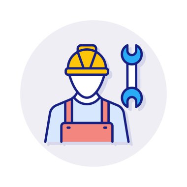 Endüstri İşçisi simgesi. Logotype