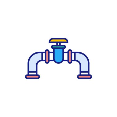 Gaz Boru Hattı simgesi vektörde. Logotype