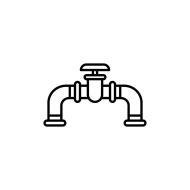 Gaz Boru Hattı simgesi vektörde. Logotype