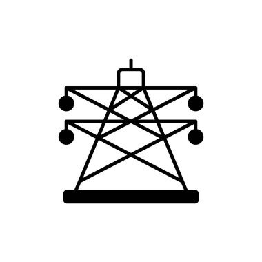Elektrik Kulesi simgesi vektör. Logotype