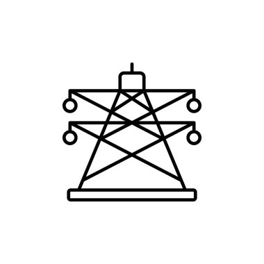 Elektrik Kulesi simgesi vektör. Logotype